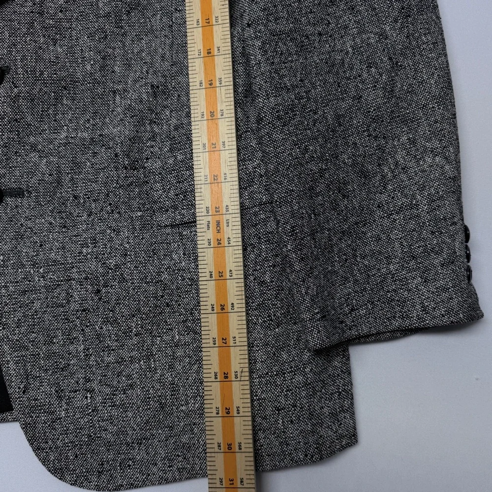 Vintage Kuppenheimer Mens Grey Tweed Blazer Sport Coat Made in USA 44R